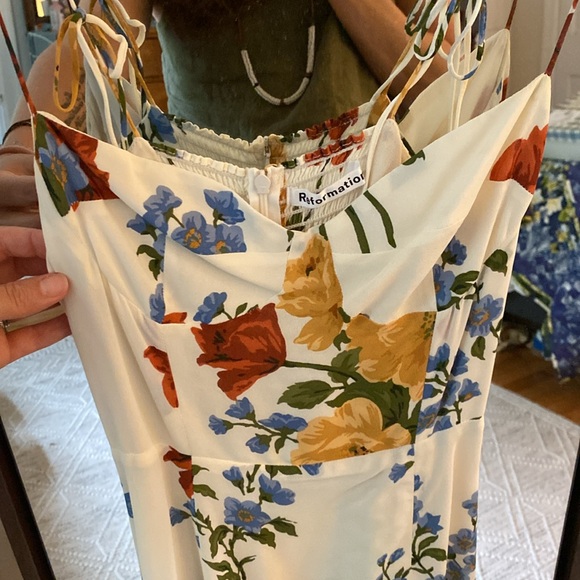 Reformation Juliette Midi Dress, color Formosa - Picture 7 of 11